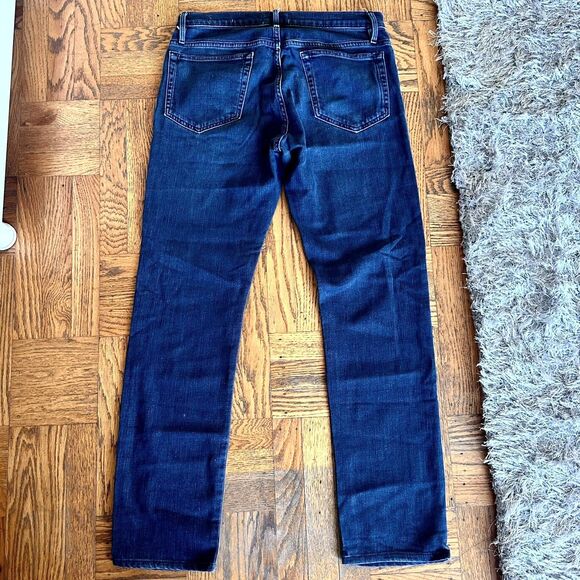 FRAME Men's L'Homme Slim in Dark Blue Wash Placid Straight Leg Mid Rise Size 31 - Picture 3 of 6